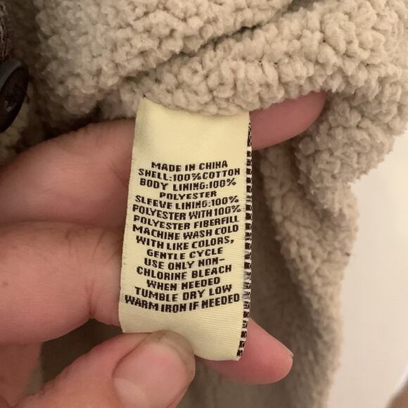 Levis mens large fleece lined plaid jacket gorp cool red black lumberjack outdoo - Picture 8 of 11